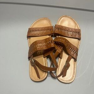 BAMBOO Brown Strappy‎ Sandals